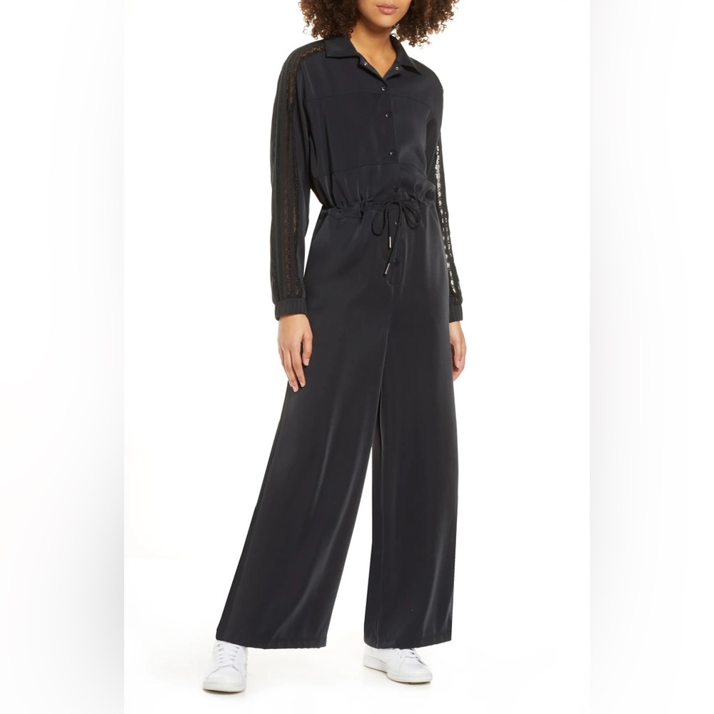 Adidas Lace Trim Wide Leg Jumpsuit | S / M